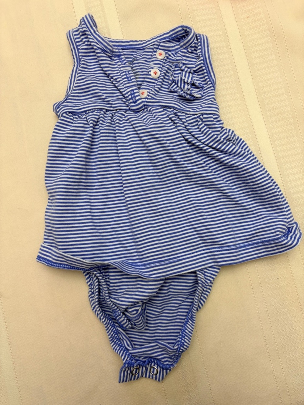 Carter's Pink and Blue Striped Baby One-Piece Bodysuits - Set of 3 - Picture 3 of 4